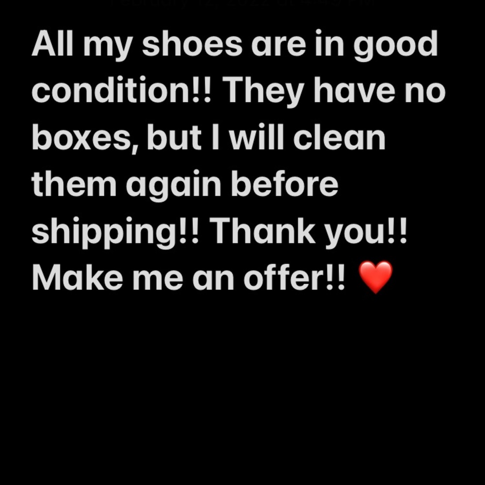 All shoes have no box, but in good condition!!